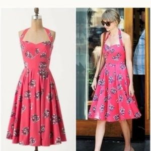 Anthropologie Girls from Savoy floral halter dress